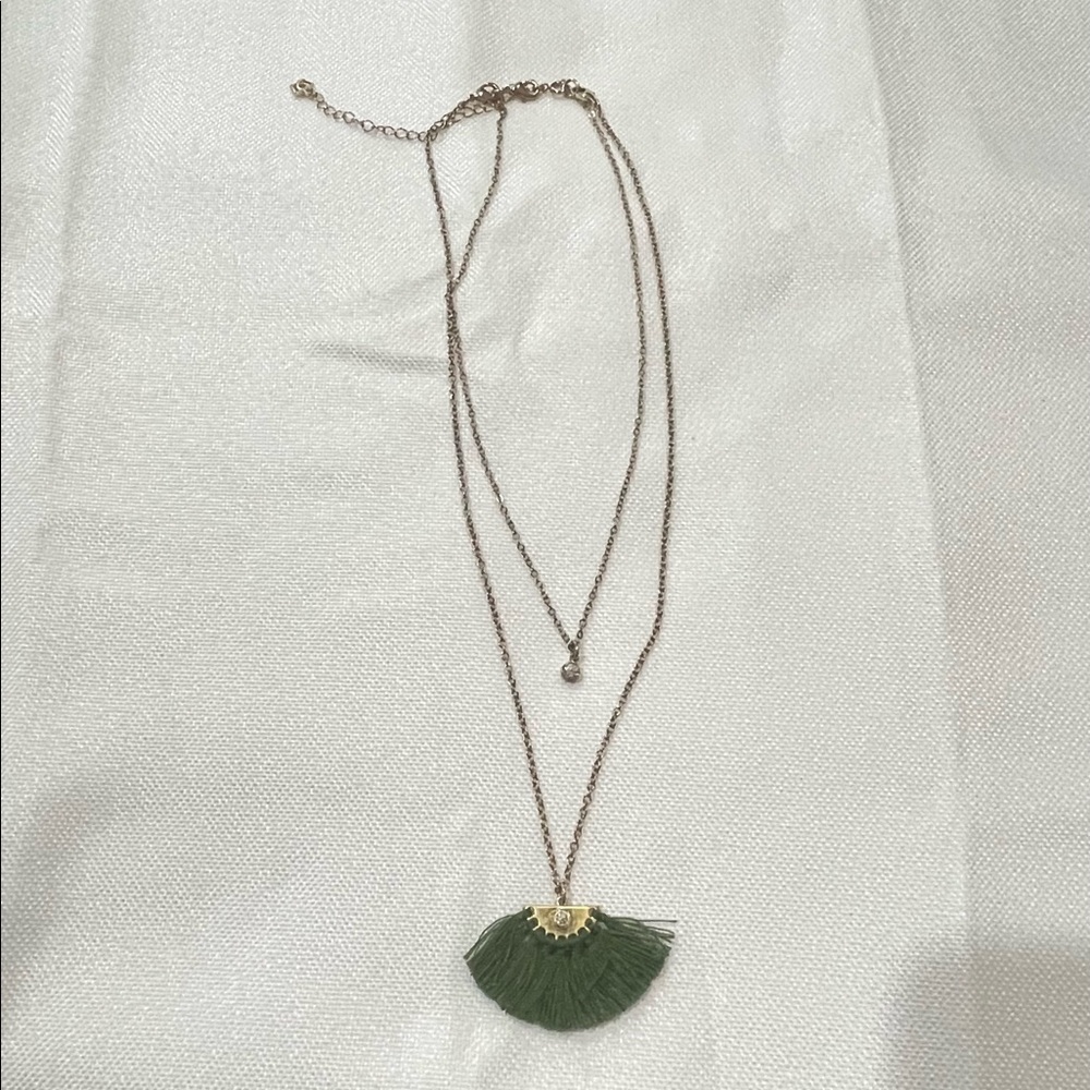 New Premier Design Olive flare Green Tassel‎ Necklace - Picture 4 of 7
